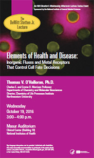 2016 Stetten Lecture poster - Elements of Health and Disease