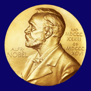 The Nobel Price Award, a gold medallion.